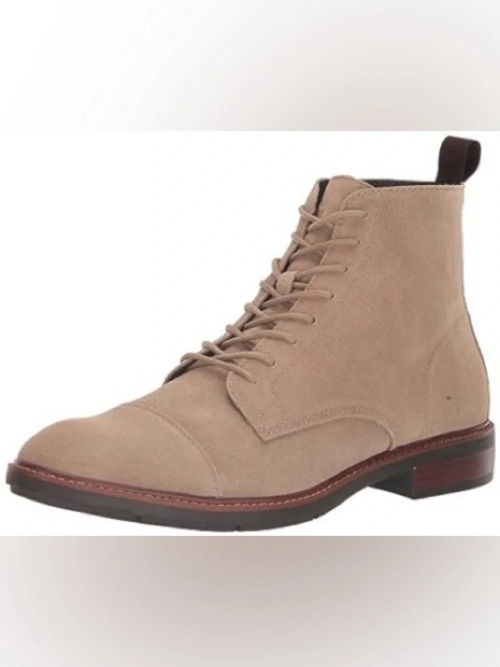 Vince Camuto Ferko Truffle Suede Tan Lace Up Boot Sz 8.5 BNWB